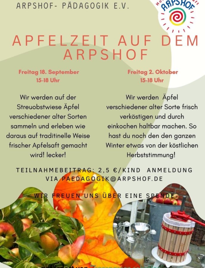🍎 Apfelzeit auf dem Arpshof